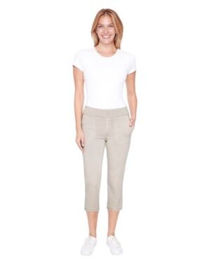 ☀️NWT Up! Pull On Stretch Capri Pants Tan Size XL